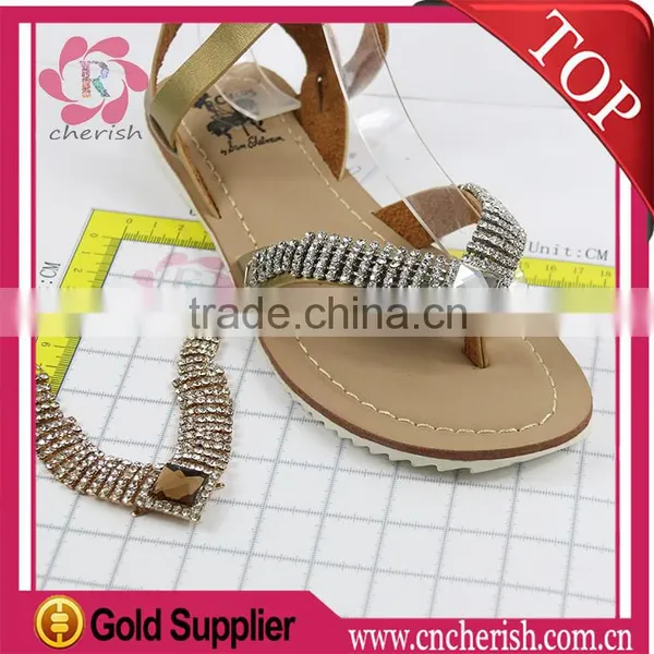 Wholesale Hand Made White Glass Crystal Barefoot Sandals Fashion Shoe Accessories photo-2