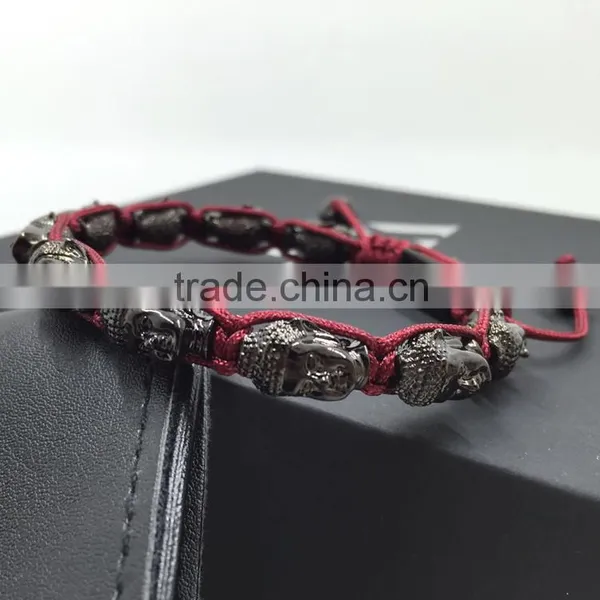 2016 Hot Fashion Unique 6mm Hematite Beads Wholesale Gold Buddha Bracelets Jewelry photo-3