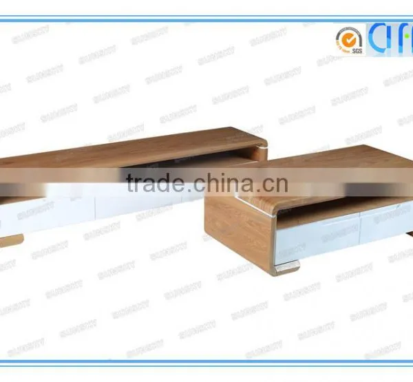 Hot Selling Design MDF Coffee Table With White Drawers 1456A photo-2