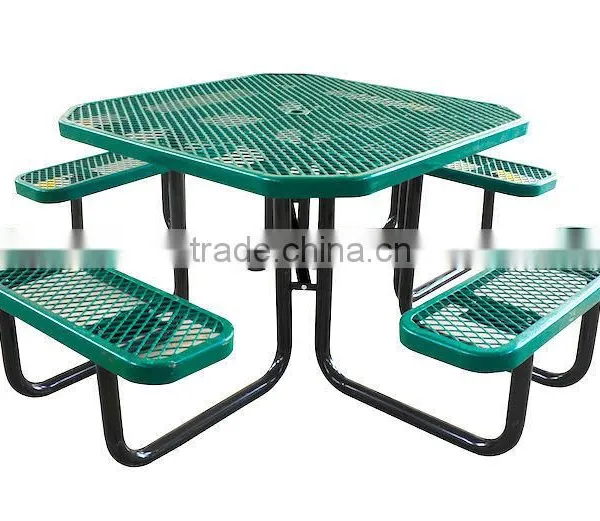 Picnic Table, Expanded Picnic Table, Octagonal, 46inch, Blue, Green, Etc. photo-2