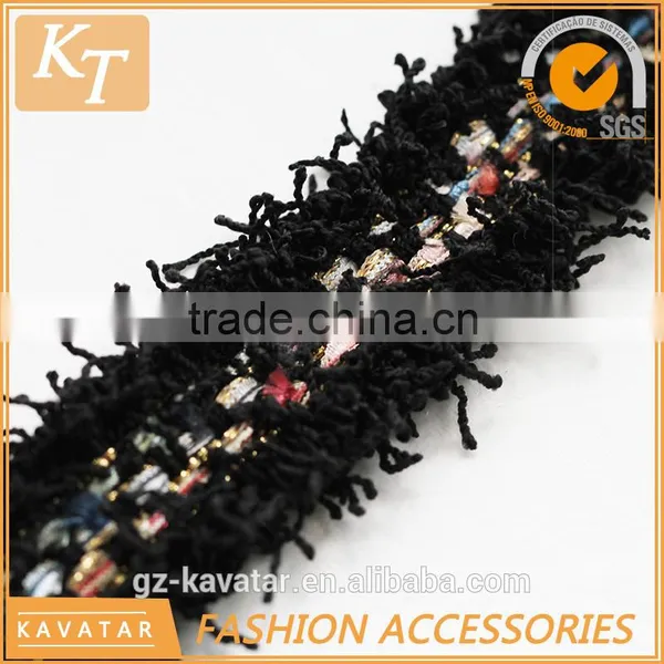 Fashional 3.5cm Width Black Ribbon Trim for Dress photo-2