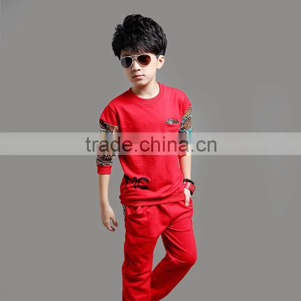 High Quality Fashion Style for Boy Long T-shirt Suit photo-2