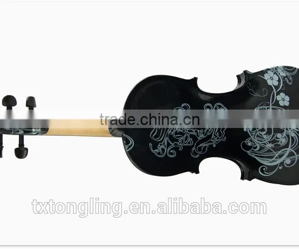 Handmade Student Violin With Flower Design TL-HB1314 photo-4