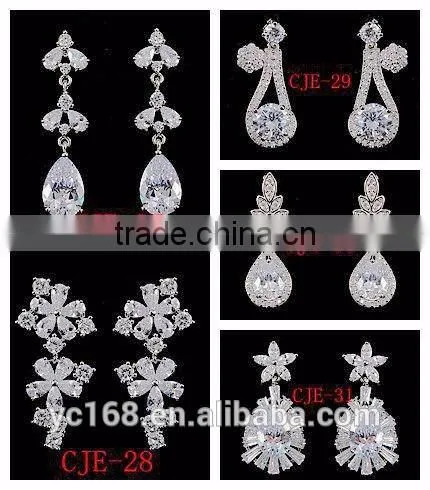 China Supplier Fashion Jewellery Type India 24k Platinum Plated Bisuteria Drop Earrings,African Earrings