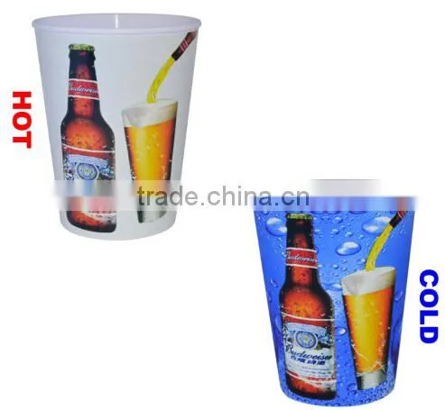 Best Business Idea Complimentary Giveaways Color Changing Plastic Tumbler photo-5