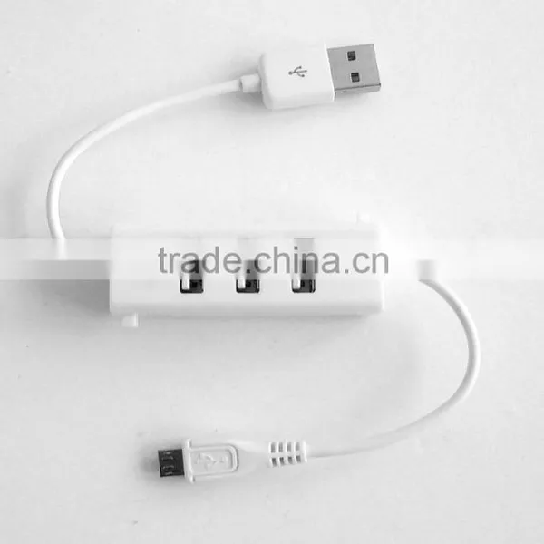 Micro Data Transfer Charge Cable With 3 Port Usb Hub for Samsung photo-5