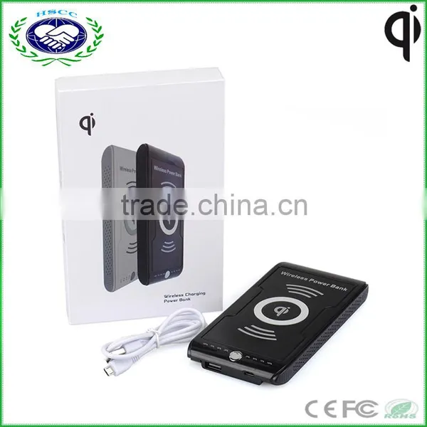 Portable qi Wireless Charger Power Bank With 2 Usb Port for Samsung Galaxy s6 photo-3