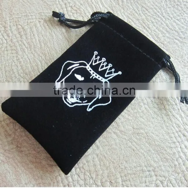 Skeleton Logo Black Velvet Gift Bags Pouch 10x8cm photo-3