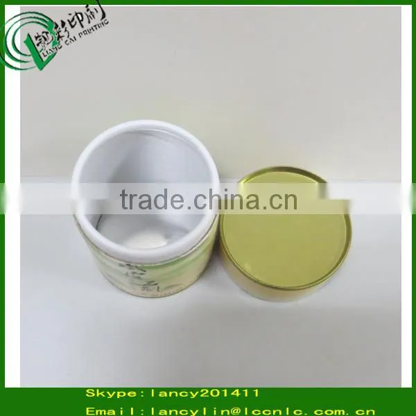 Special Paper Packing Tube for Tea Supplier Tea Paper Tube With Metal Lid