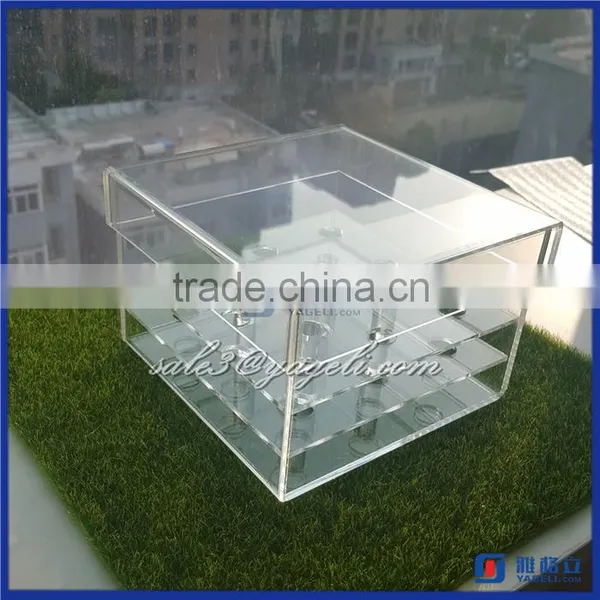Wholesale Clear Acrylic Flowers Box Cut Hat Rose Box for Flower Packaging Box photo-2