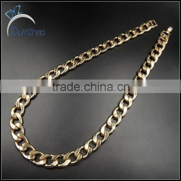 Men's Heavy Hip Hop Big Gold Cuban Chain Necklace photo-2