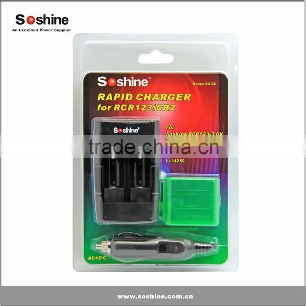 For 1-2pcs Li-ion RCR123 16340 17335 14250 CR2 Intelligent Quick Battery Charger Li-ion Battery Charger photo-2