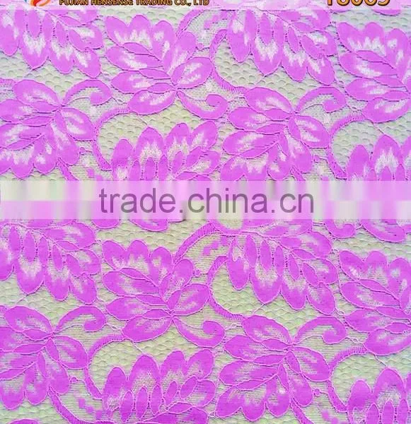 High Quality Nylon/Cotton Flower Lace Fabric For Women Garment T8065 photo-3