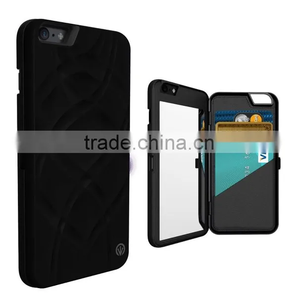 Colorful Matte Hard Case for IPhone 6 With pu Credit Card Slots, Accessary Mirror Case for IPhone 6 4.7" photo-4