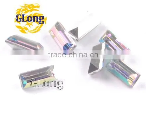 3*7mm Acrylic Point Back Rectangular Mix Color Bling Rhinestone&Crystal For Stylish Bags Garment Shoes #GY014-7P(Mix-s) photo-2