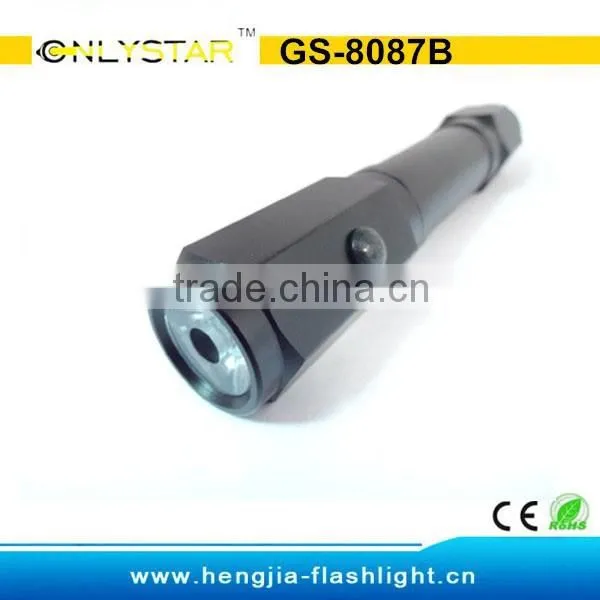 GS-8087B Aluminium Rechargeable 1 W Light Emergency Hammer and Knife Flashlight