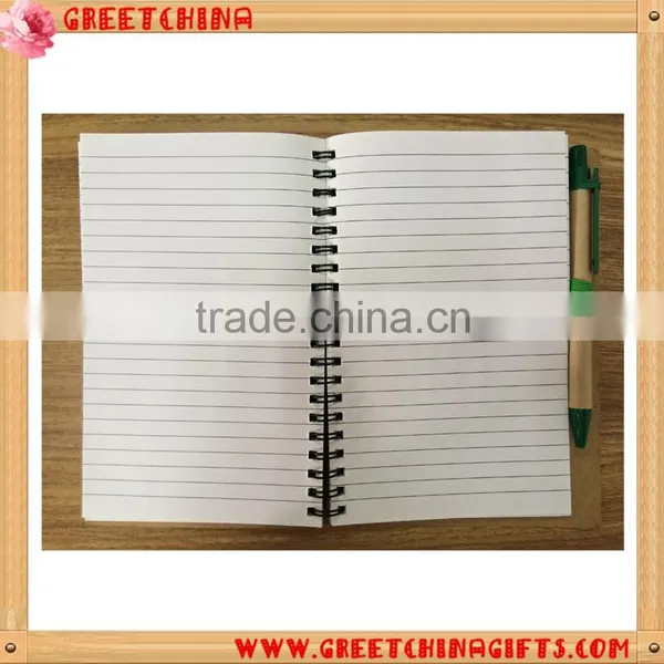 Cheap Spiral Kraft Paper Notebook With Pen photo-6
