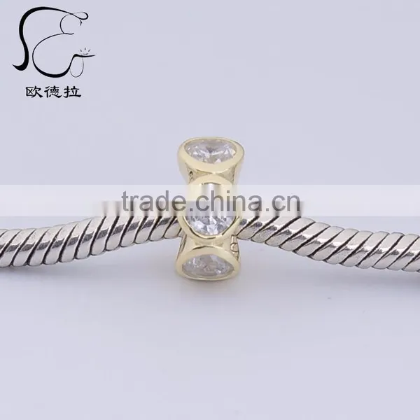 Pave Diamond Round Silver Multi Sapphire Spacer Bead Finding photo-5