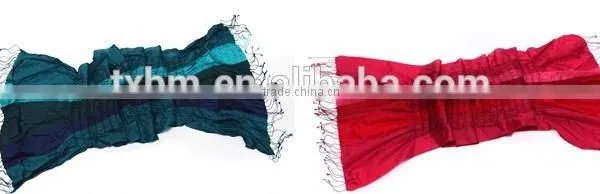 Customized Silk Long Scarf With Tassels photo-6