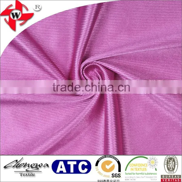 Purple Color Tricot Shiny Textile Fabric for Graduation Gown photo-3