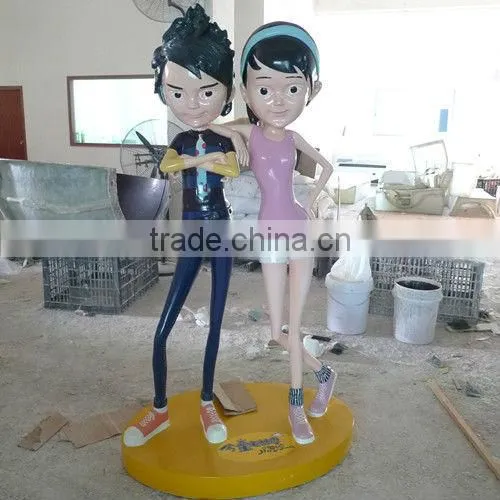 Interior Design Fiberglass Cartoon Figures Statue