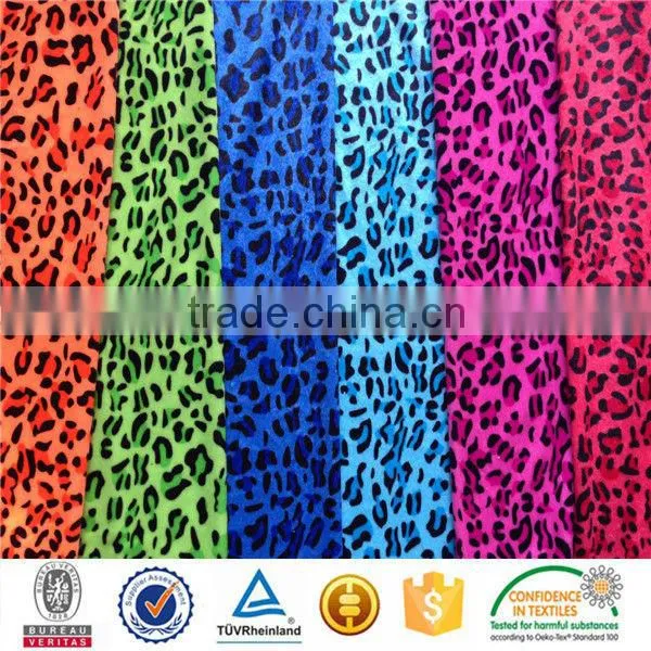 100%polyester Cheetah Skin Printed Velour Fabric for Home Textile photo-5
