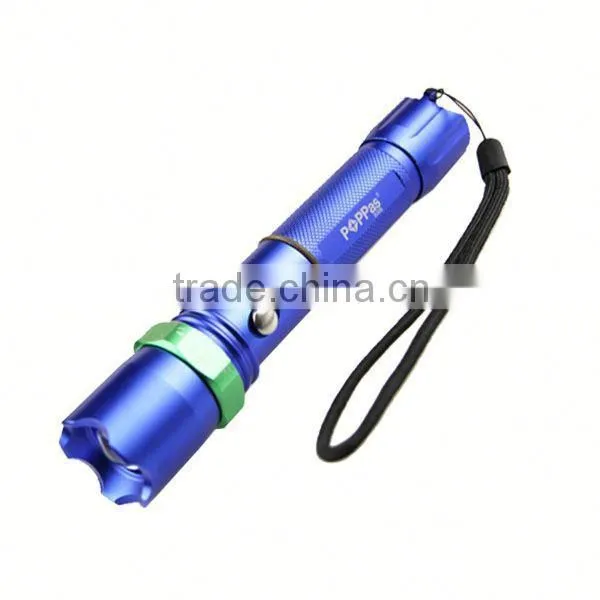 POPPAS 809B 3W Brightest XPE R2 Zoomable USB Power Bank Tactical Police Flashlight photo-6