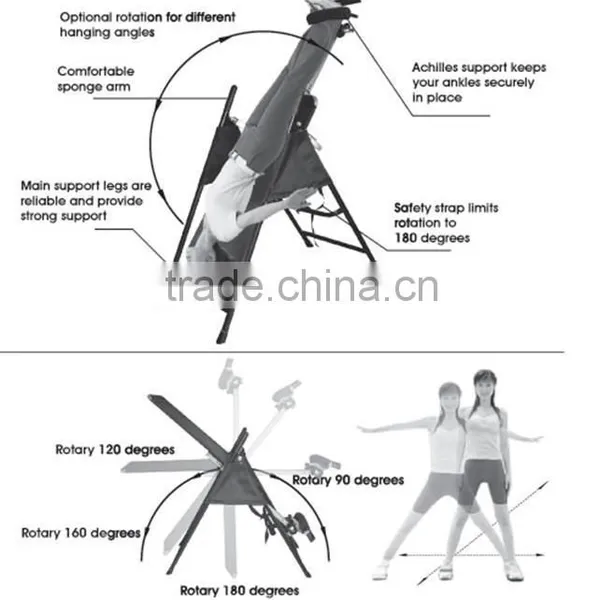 Gym Equipment Exercise Gravity Therapy Inversion Table as Seen on tv photo-2