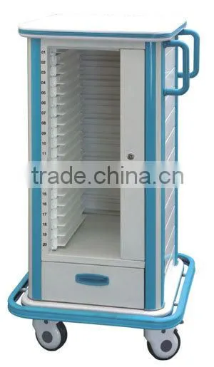 ABS Plastic Medical Record Holder Trolley