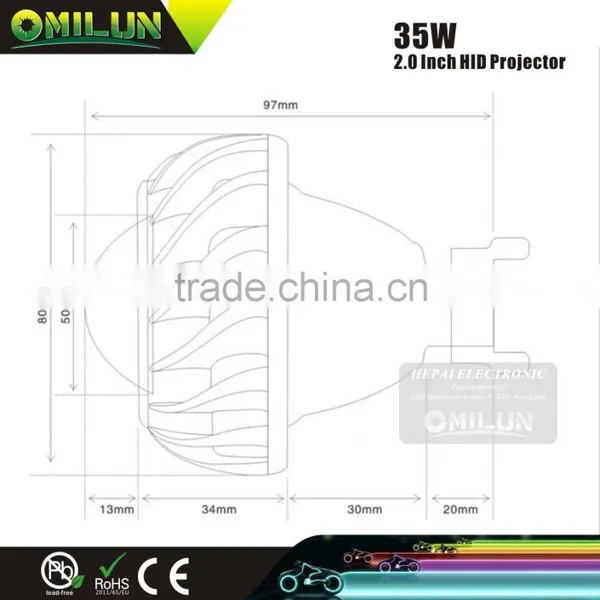 35W 2" Inch HOT WHEELS Motorcycle Projector Lens Light Quality Choice photo-4