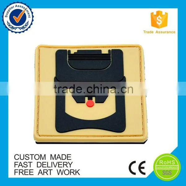 2016 Skull Shape Cheap Custom Fashion Pvc Patch photo-3