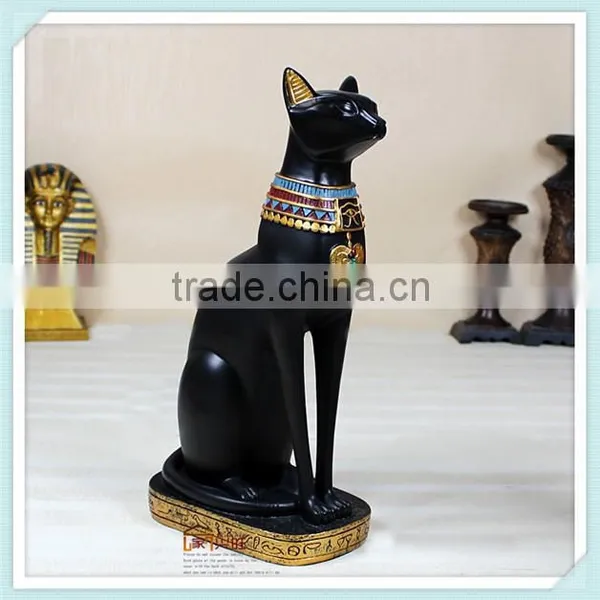 Resin Egytain Bast Statue of Cat Feline Goddess Bastet photo-3