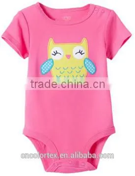 Animal Printing Unisex Short Sleeve Baby Bodysuit For Summer photo-2
