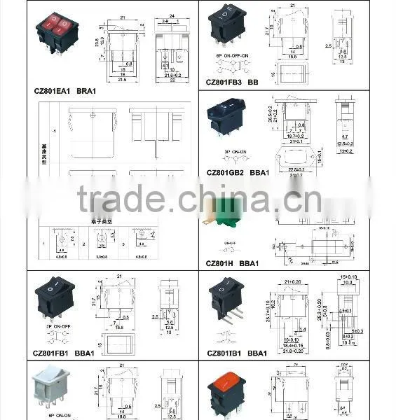 High Quality Temperature Double Push Button Rocker Switch for Electrical Products With Certificate 3 Position Switch photo-6