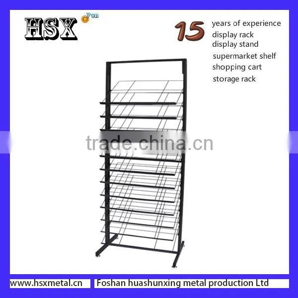Multi- Layers Metal Wire Display Stand Rack HSX-56 Metal Display Carpet Rack / Floor Standing Metal Display Rack photo-2