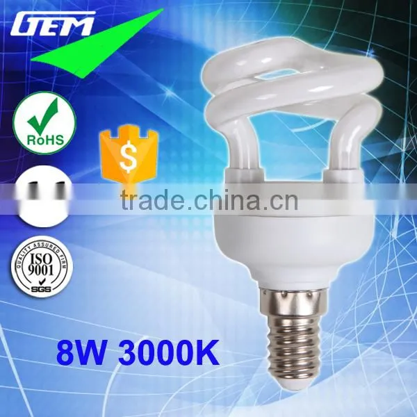 2700-6500K 5-20W Energy Sving Spiral E14 CFL Bulb From GEM China Factory photo-2