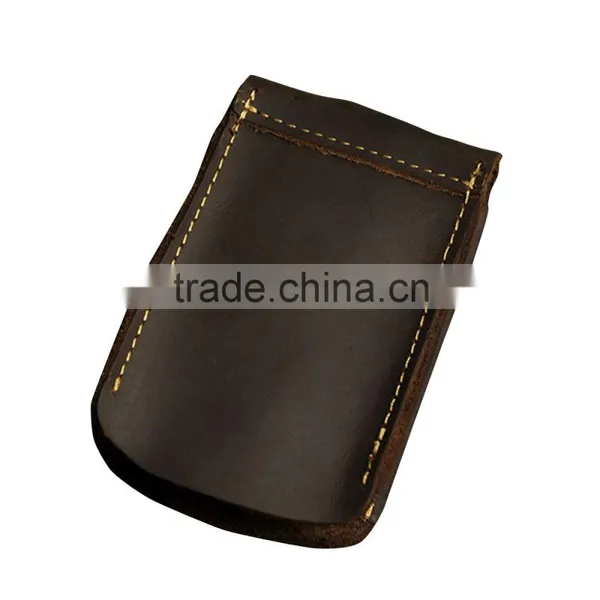Boshiho Vintage Leather Dark Brown Car Key Case Cover photo-4