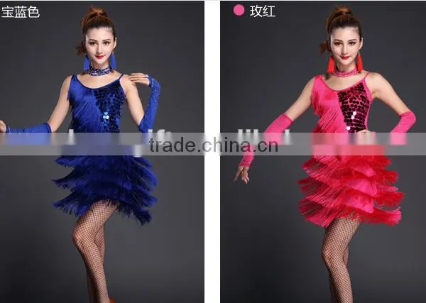 Modern Dance Costumes, Belly Dress for Women, Sequined Tassels Costumes for Sale photo-2