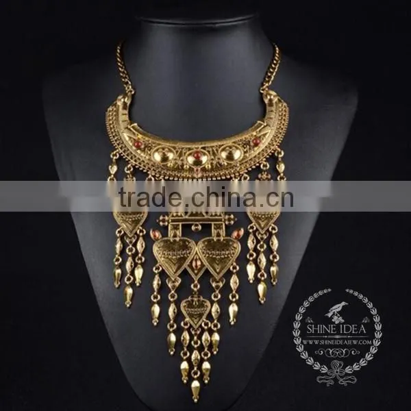 High Quality Vintage Rhinestone Chunky Statement Necklace Tin Alloy Fashion Women Pendant Necklace 6390150 photo-2