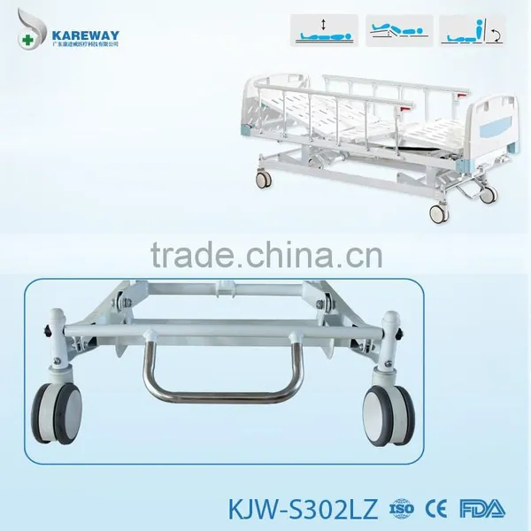 Central Locking Castors Modern Manual 3 Function Shake Hospital Bed in Pakistan photo-6