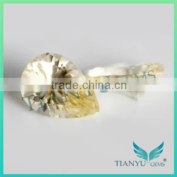 Wholesale Add Facts Synthetic Gemstone L-Yellow Pear Cut CZ Gems photo-4