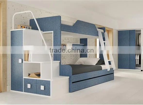 Modern Design Kids Bunk Bed With Cowboy Color photo-6