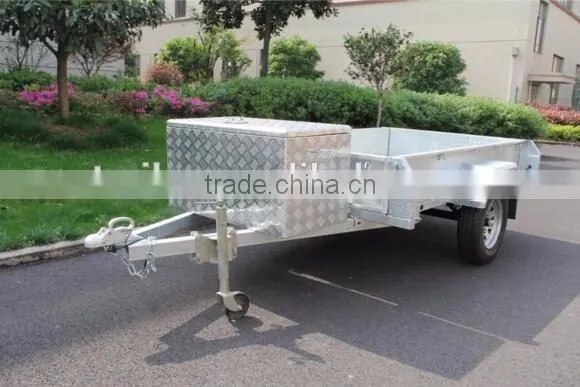 Hot Dipped Galvanized Heavy Duty 8x5ft Tandem Trailer Double Alxe photo-6