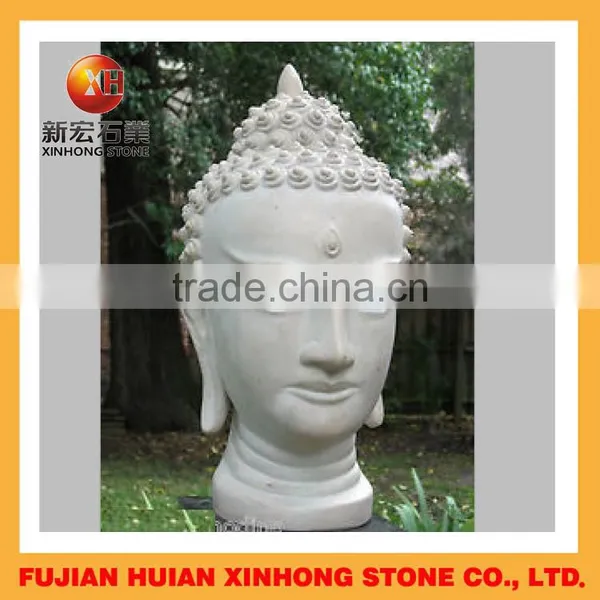 Granite With Marble Stone Hand Carved Buddha Head Statue photo-5