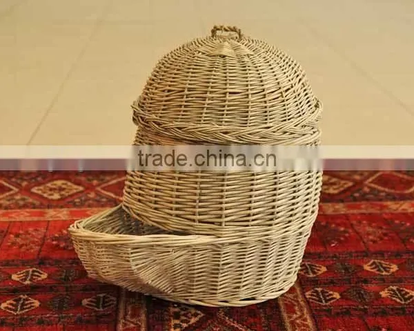 Potato Storage Basket Made From Woven Wicker Wicker Basket With Lid For Potato Storage photo-2