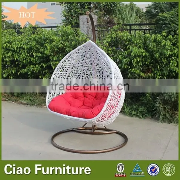 Wicker Furniture Outdoor Hanging Chair Cushion Garden Double Swing for Kids photo-3