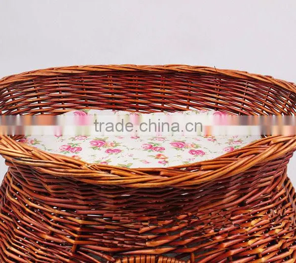 Cheap Luxury Round House Rattan Cat House With Cotton Mat photo-4