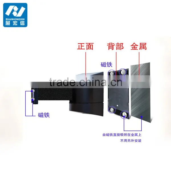 Magnetic Wall Belt Barrier With Slow Retract photo-2