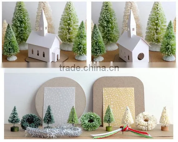 DIY Putz Church Ornament Kit Christmas Decoration photo-4