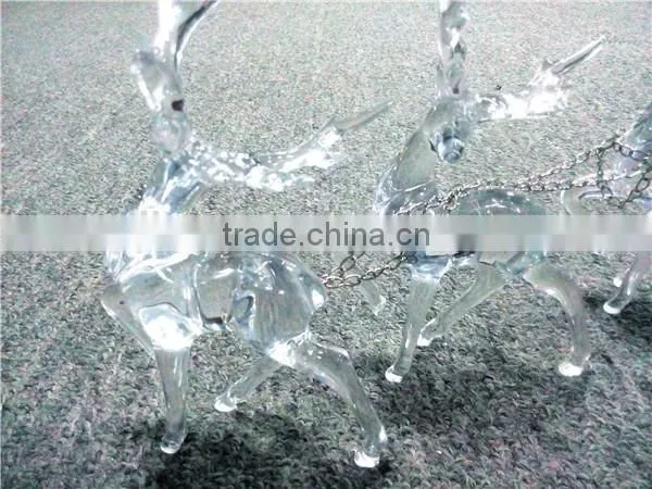 2016 Hot Sale Three Acrylic Reindeer and Sleigh Christmas Decoration photo-3